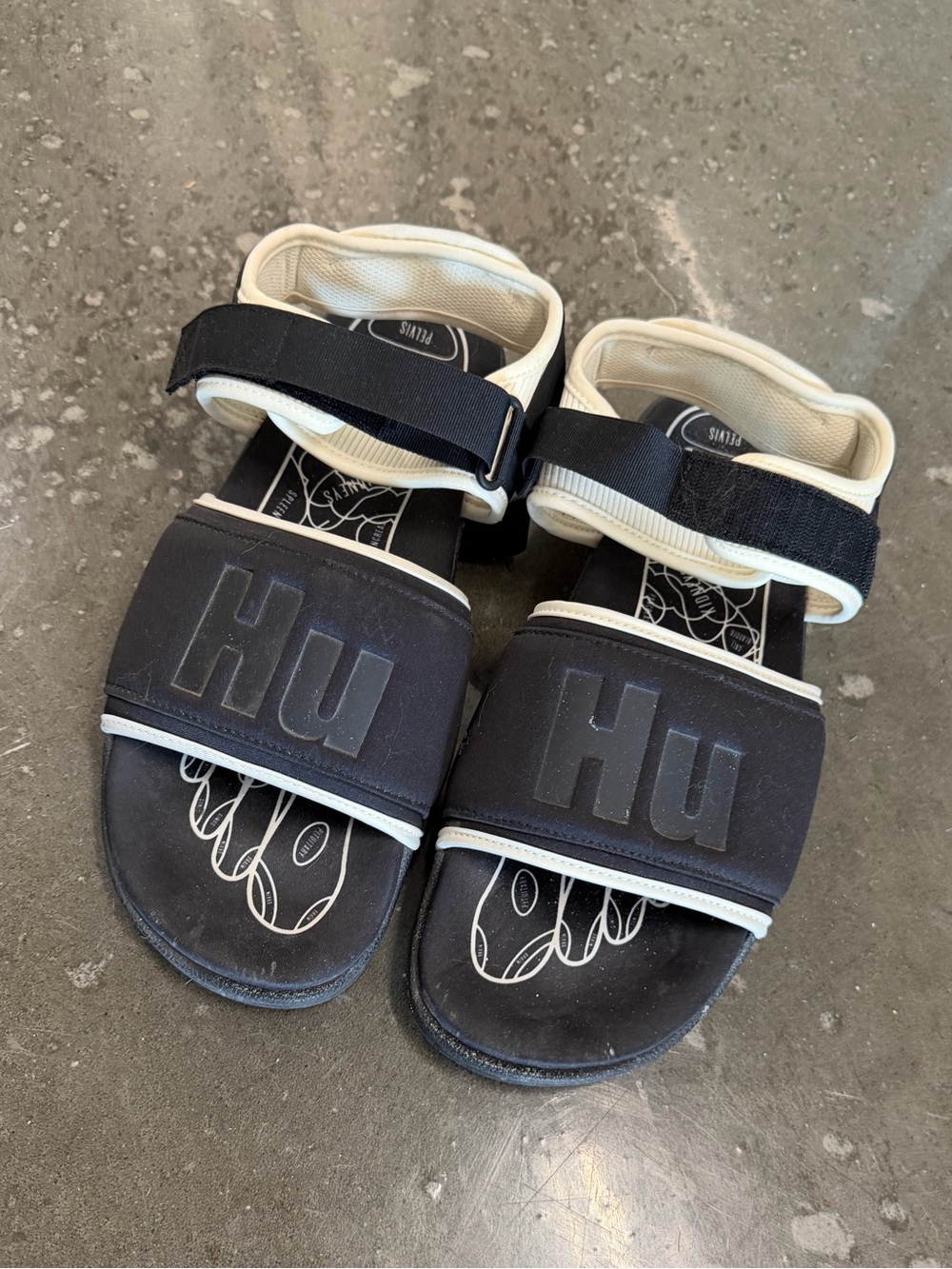 adidas Black White Adilette 2.0 Pharrell Williams Human Sandals
